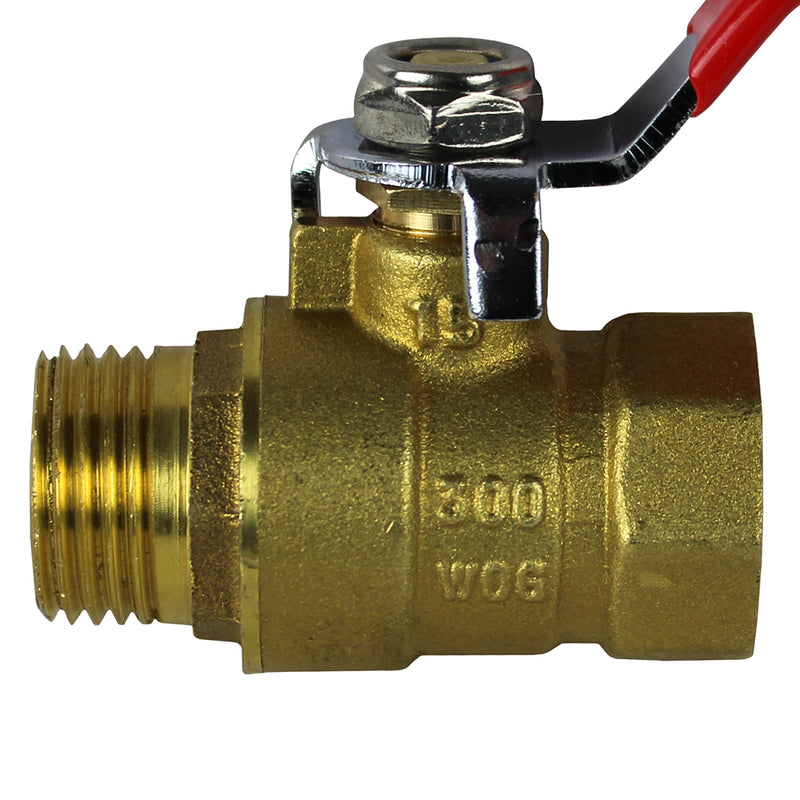 1/2" Male Female NPT Brass Ball Valve Water Moisture Air Tank Drain Shut Off BV04