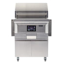 Coyote 28 Inch Pellet Grill on a Cart Made of 304 Stainless Steel With Hopper