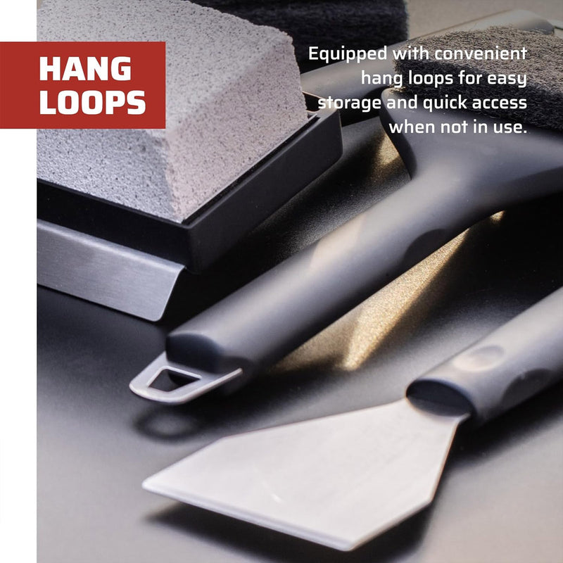 Camp Chef Griddle Cleaning Kit CLSET4 Scraper Scouring Pads Pumice Stone & Brush