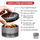 City Bonfires Portable Fire Pit 4"x2" Food Safe 3-5 Hours Burn Time CB1