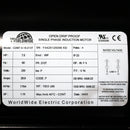 Worldwide 7.5HP 1800 RPM 230V 213T Frame Compressor Motor