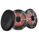 Pair of DS18 8" 2-Way Speakers Marine Hydro ATV RGB LED Lights 375W Peak CF-8M