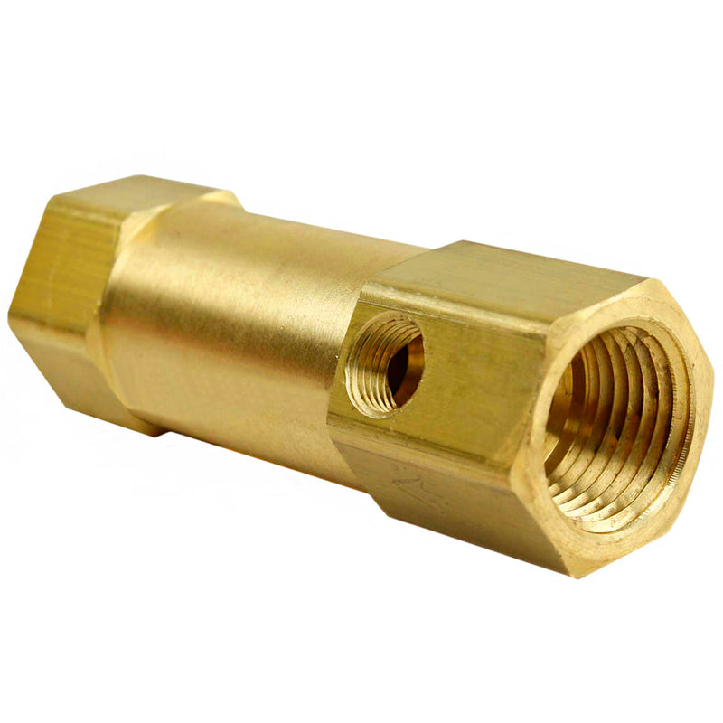 Brass Check Valve For Air Compressor Tank - 1/2" FPT X 1/2" MPT, Model P5050T