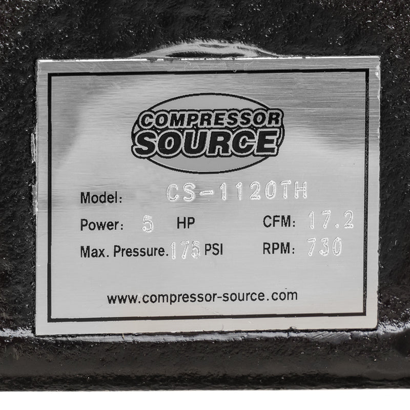 5 HP Replacement Air Compressor Pump 2 Stage 2 Cylinder 19 CFM w/ Head Unloaders