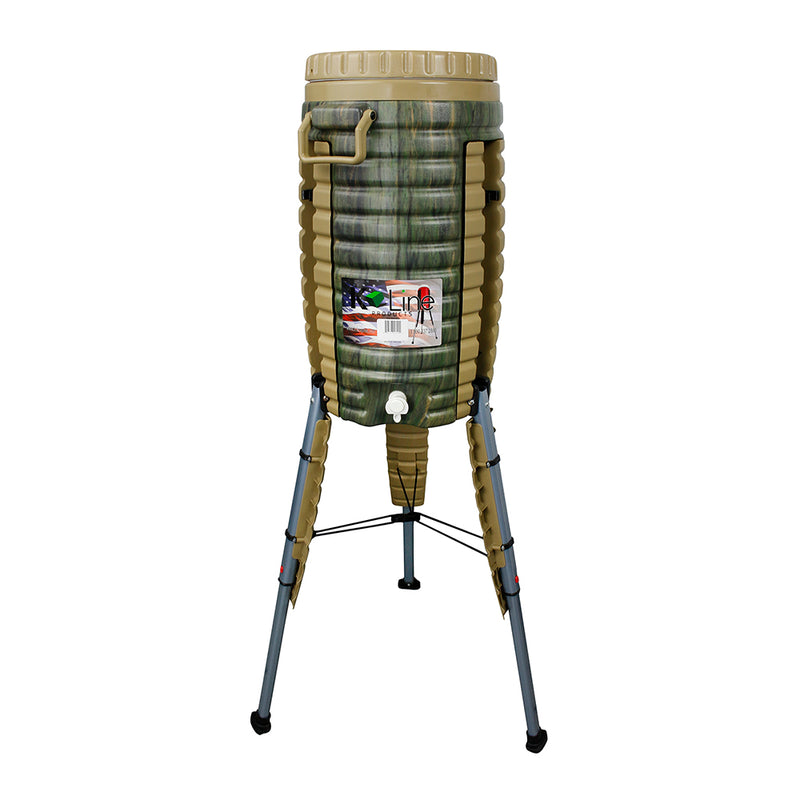 K Line Products Kosmo Cooler 5 Gallon W/ Handles Spout & 3 Collapsible Legs Camo