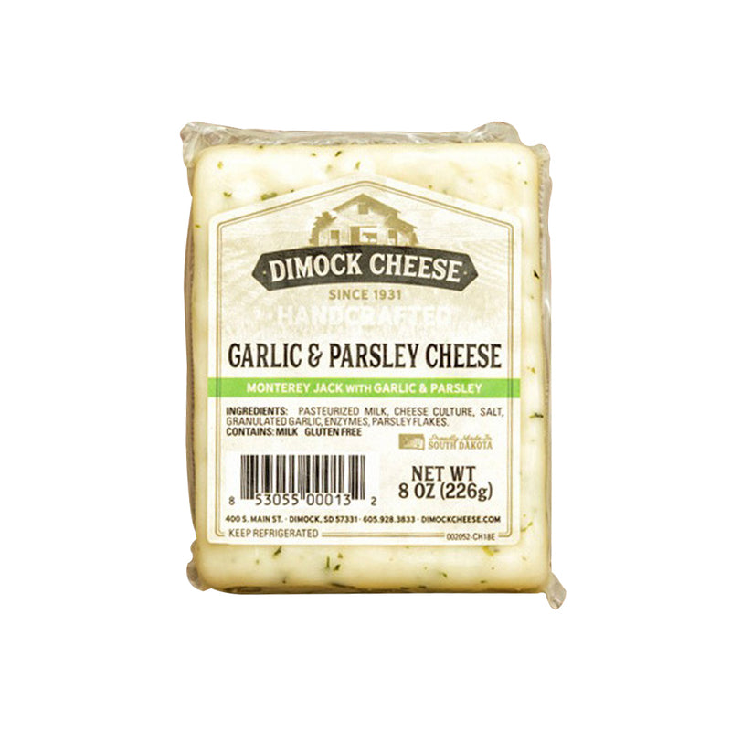 Dimock Cheese Garlic & Parsley Block Handcrafted Gluten-Free Hormone-Free 8oz
