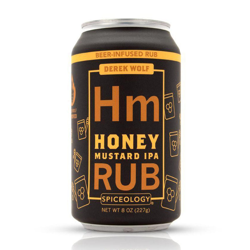 Spiceology Beer Can Honey Mustard IPA Rub 8 Oz Derek Wolf Beer Infused Rub