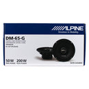 6.5" 2-Way Coaxial Speaker System Pair 200W Peak 50W RMS 4 Ohm Alpine DM-65-G