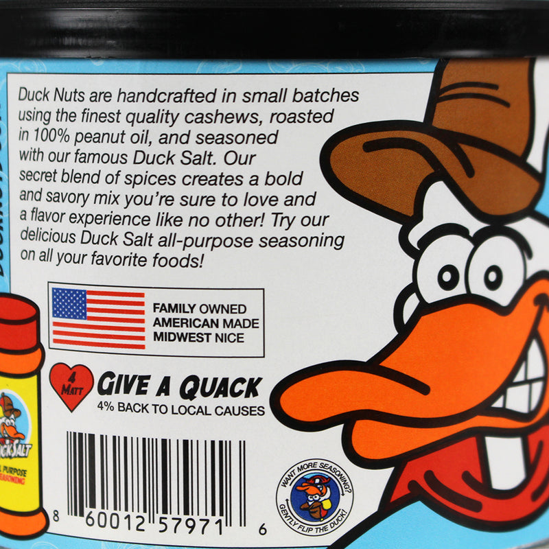 Duck Nuts Cashews 8 Oz USA Made Family Owned Small Batch DNUTSCASHEWS