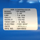 Puma 2 HP Contractor Series Twin Stack 4 Gallon Air Compressor DP-2022S
