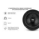 DS18 8" Mid Range Speaker Motorcycle Water Resistant 500W Max 2 Ohm PRO-M8.2NEO