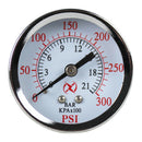 2" Face 1/4" NPT 0-300 PSI Pressure Gauge Back Mount