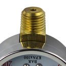 2" Face 0 - 200 PSI Pressure Gauge 1/4" NPT Side Mount