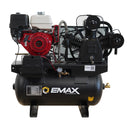 EMAX Honda GX Gas Driven with Electric Start 13 HP 3Cyl 24CFM MAXFlo Splash Lubricated 30 Gallon Truck Mount Stationary Air Compressor EGES1330ZT