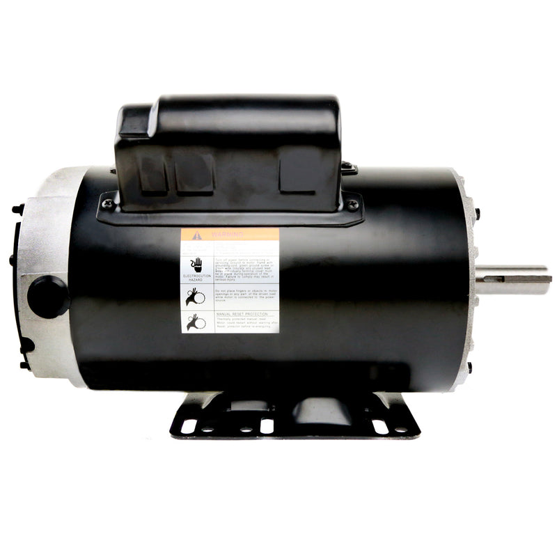 5 HP Compressor Duty Electric Motor 1 Phase 3450 RPM 56 Frame 7/8" Shaft 230V