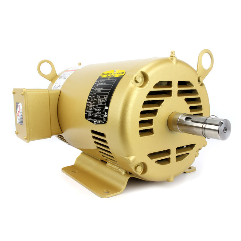 Baldor EM3218T 5 HP Three Phase Electric Compressor Motor 184T Frame 230V 1750 RPM