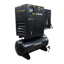 10HP 3PH Fixed Speed Industrial Rotary Compressor 120 Gal Horizontal Tank Air Dryer 208/230V