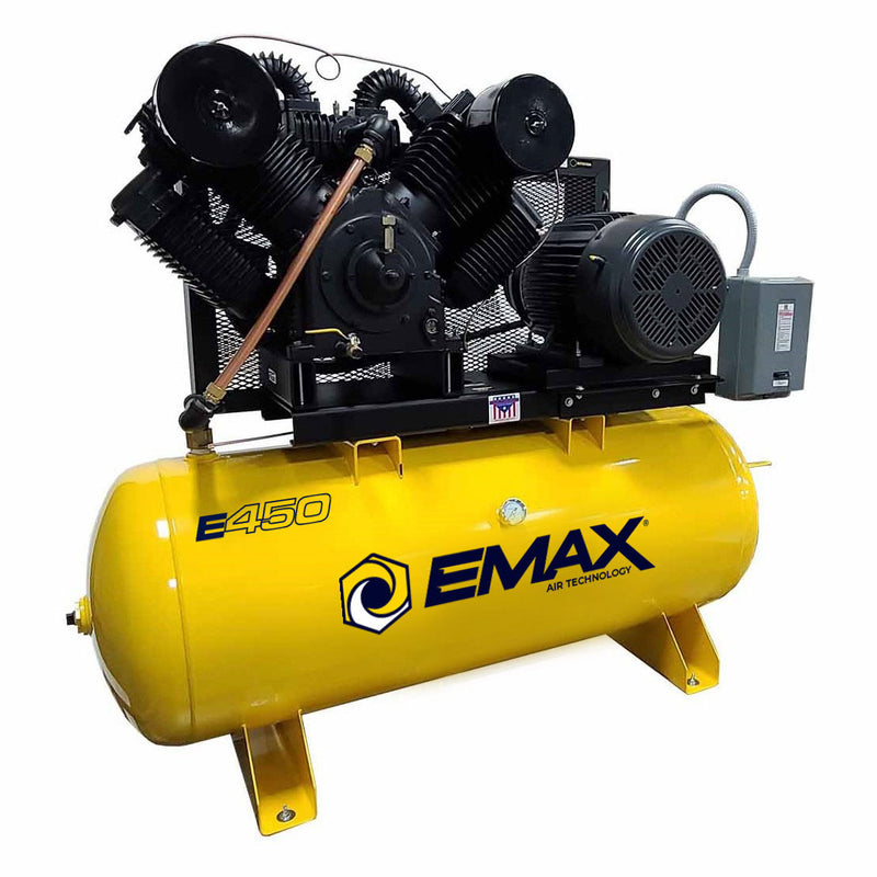 20 HP Air Compressor 3 Phase 120 Gallon Horizonal Tank 460V 82 CFM EP20H120V3