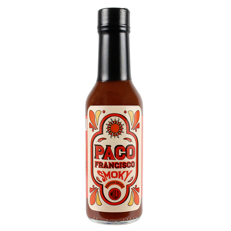 Paco Francisco Smoky Pepper Sauce All Purpose Mild Hot Sauce Made in USA 5 Ounce