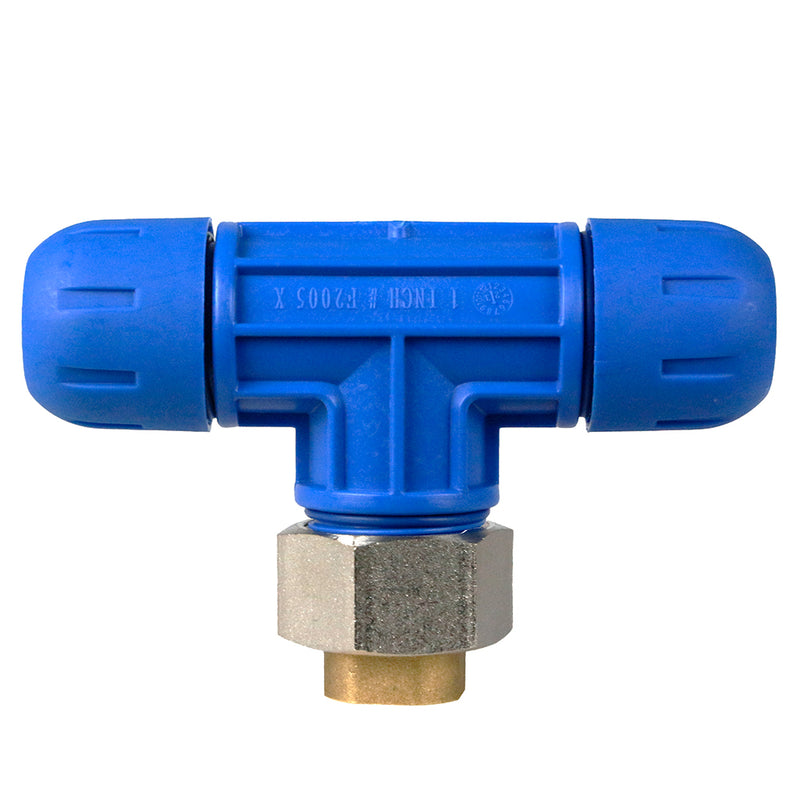 1" x 1/4" NPT Reducing Tee Rapid Air FastPipe Compressed Air Piping F2007