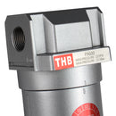 1" Compressed Air Water Filter Manual Drain w/ Pressure Gauge F966N