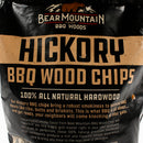 Bear Mountain BBQ Hickory Natural Hardwood Chips Robust Smoky Flavor for Meats