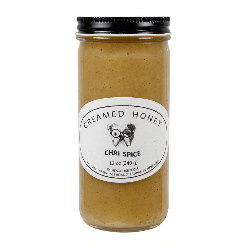 Fat Head Farms Chai Spice Creamed Honey Small-Batch And Spreadable 12 Oz Jar