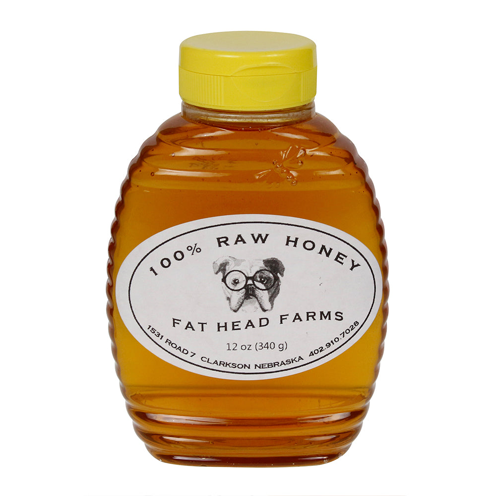 Fat Head Farms 100% Raw Honey Unfiltered Squeeze Bottle With