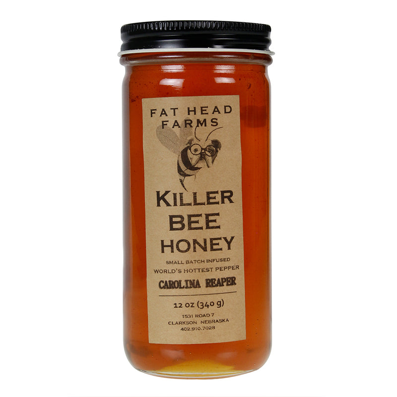 Fat Head Farms Killer Bee Honey With Spicy Carolina Reaper Small Batch 12 Oz
