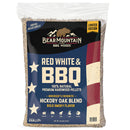 Bear Mountain Red White & BBQ Hardwood Pellets 20lb Bag Hickory and Oak FK51