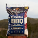 Bear Mountain Red White & BBQ Hardwood Pellets 20lb Bag Hickory and Oak FK51