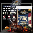 Bear Mountain Red White & BBQ Hardwood Pellets 20lb Bag Hickory and Oak FK51