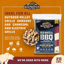 Bear Mountain Red White & BBQ Hardwood Pellets 20lb Bag Hickory and Oak FK51