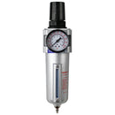 1/2" Air Compressor Regulator & Filter In Line Combo Pressure Gauge FR724N