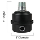 Solberg 3/4" NPT Air Compressor Intake Filter Silencer Metal Housing Canister with Filter FS-06-075