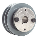 3.5" Double Groove A Section 4L Sheave with 3/4" (0.750") H-Style Split Taper Bushing - 2AK34H