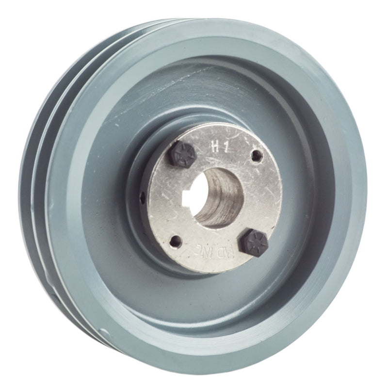 6" Double Groove Pulley fits A Section V-Belt 4L with 1" Sheave Bushing 2AK61H