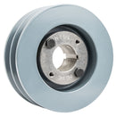 4.75" Double Groove B Section 5L Sheave with 1-1/4" (1.250") H-Style Split Taper Bushing - 2BK50H