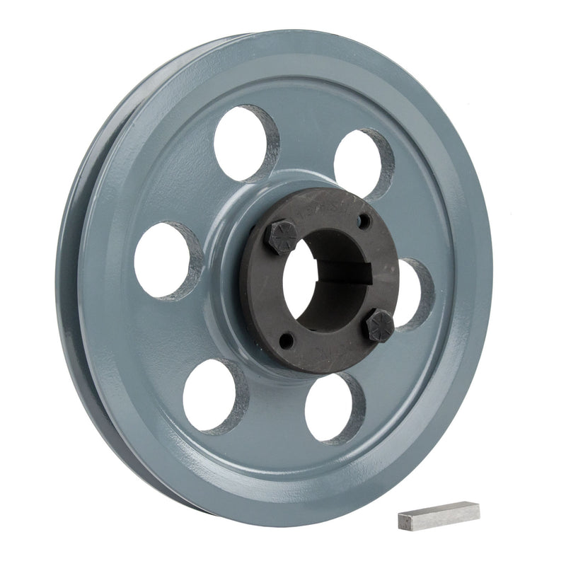 Masterdrive Cast Iron 6" Single Groove Pulley Belt A Section 4L with 1-3/8" Sheave Bushing AK61H