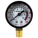2" Face 200 PSI Pressure Gauge 1/4" MNPT Side Bottom Mount Rolair GA0250200GC