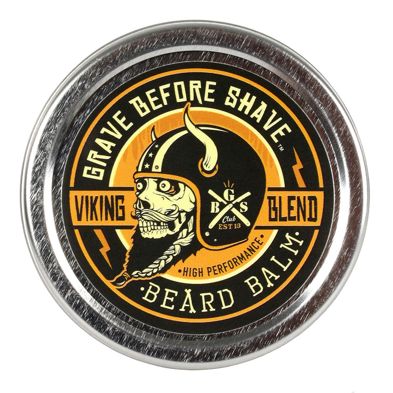 Grave Before Shave Handcrafted Beard Balm Viking Blend Strong Hold Unscented 2oz