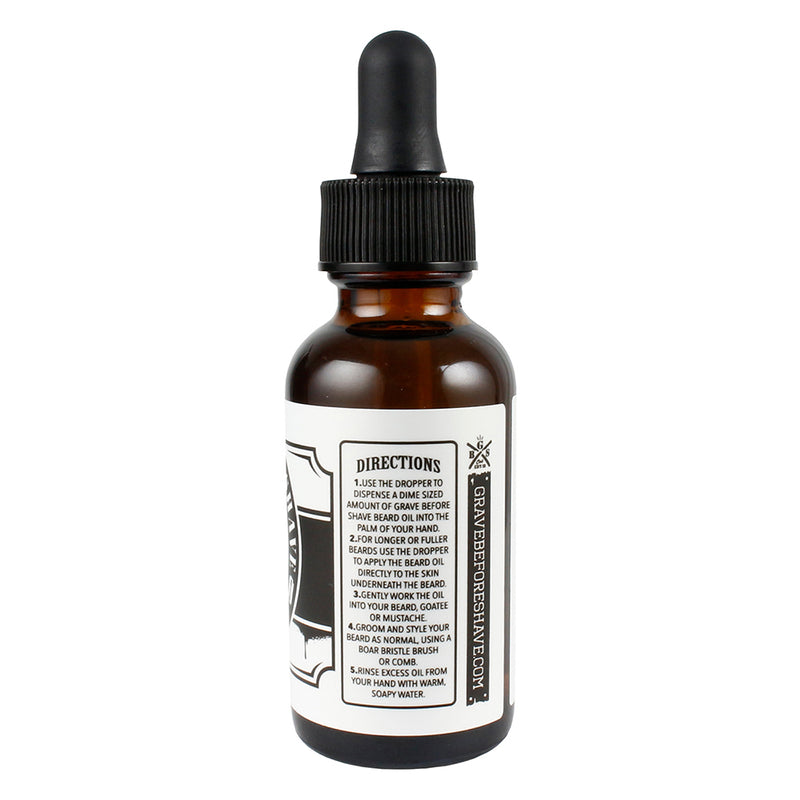 Grave Before Shave Beard & Mustache Oil Conditioner OG Blend Dropper 1 Fl Oz