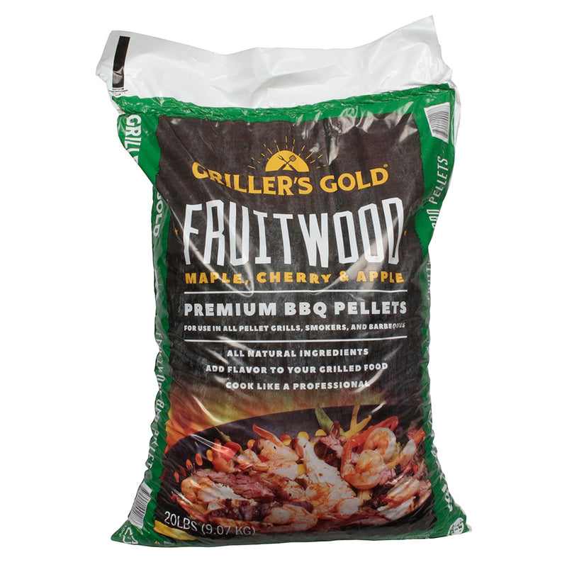 Griller's Gold Fruitwood Premium BBQ Pellets Maple Cherry Apple All Natural 20lb
