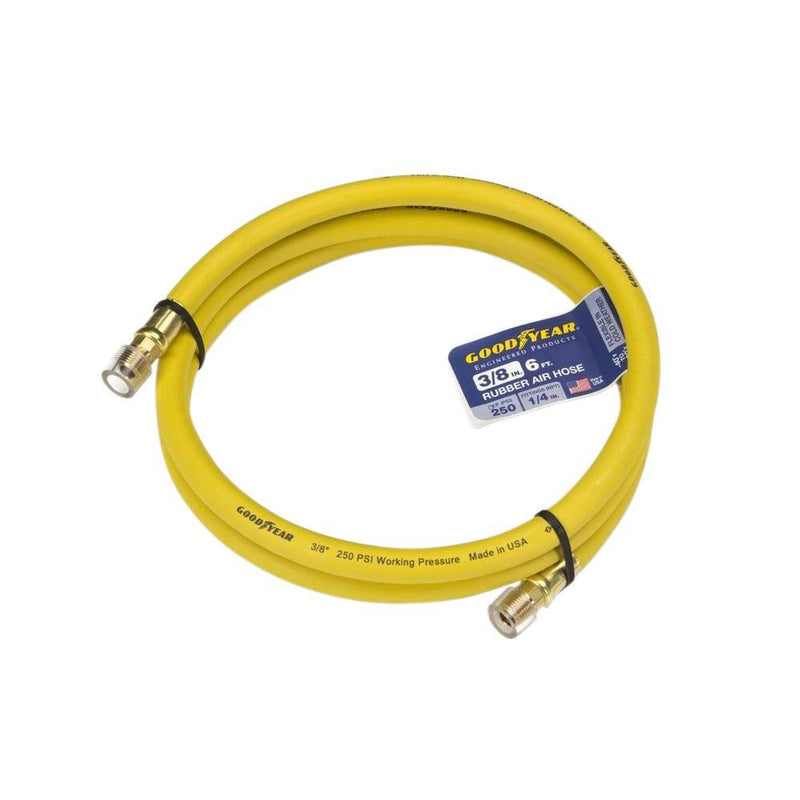 Goodyear Rubber Hose Whip 6' ft. x 3/8" in. 250 PSI Air Compressor Lead 10329