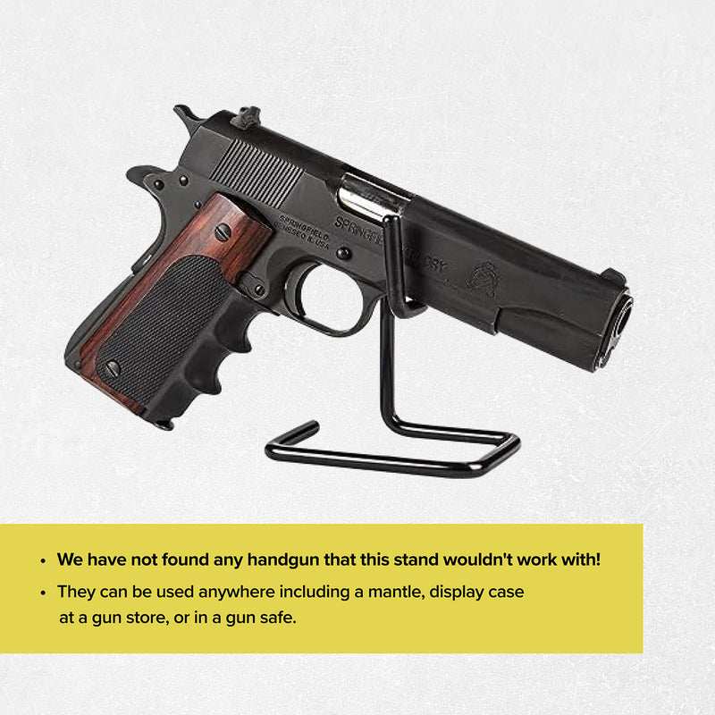 Universal Semi Auto & Revolver Hand Gun Stand Pistol Display Powder Co ...