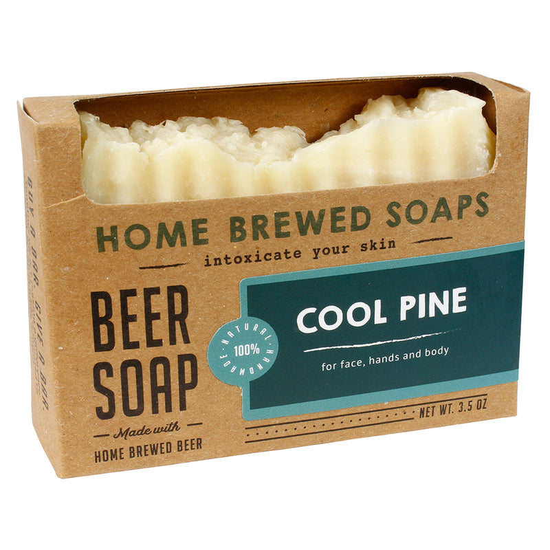 Home Brewed Soaps Cool Pine Beer Soap Bar Face Hands Body All-Natural 3.5 Oz