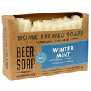 Home Brewed Soaps Winter Mint Beer Soap Bar Face Hands Body All-Natural 3.5 Oz