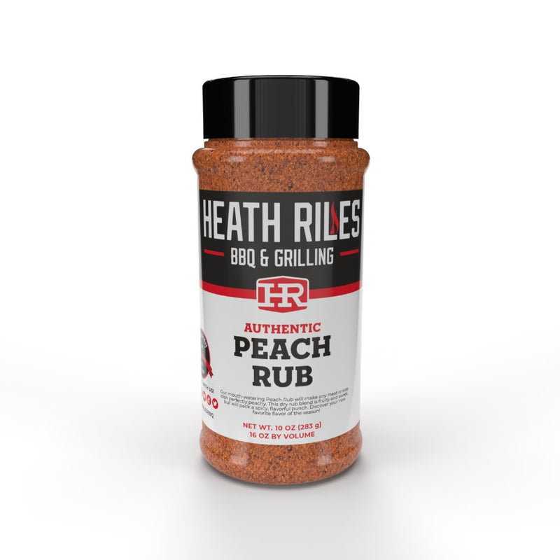 Heath Riles Authentic Peach Rub 16 Oz Bottle Award Winning Sweet Heat 14920