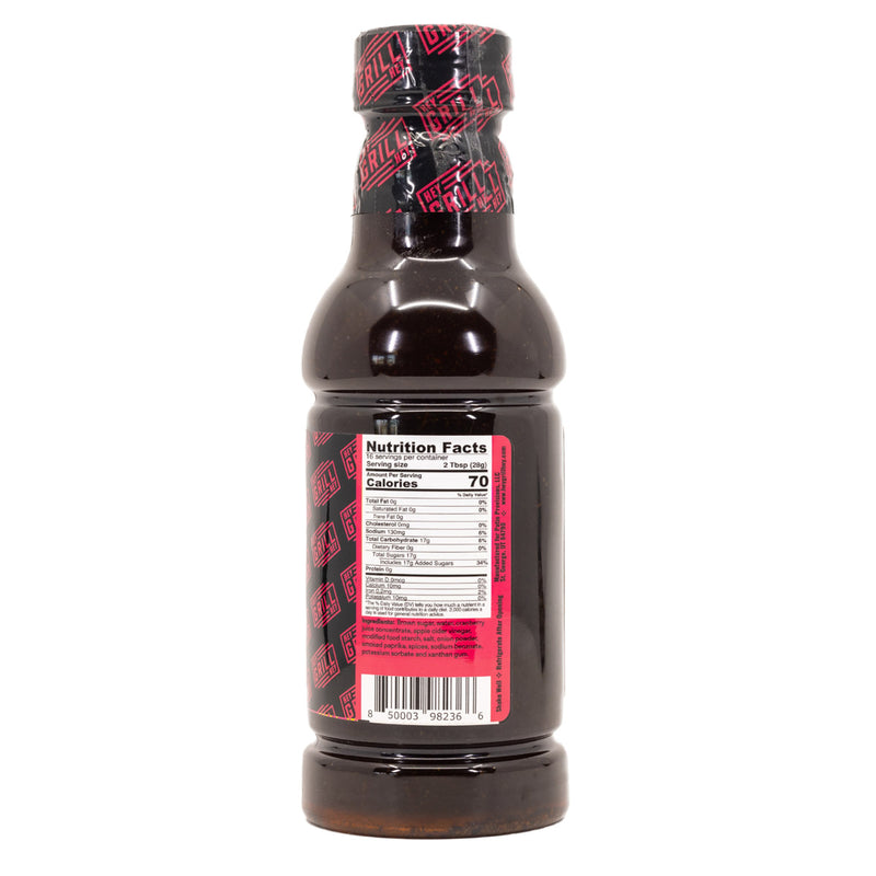 Hey Grill Hey Cranberry BBQ Glaze 16 oz Sweet & Herbaceous Refreshing Sauce