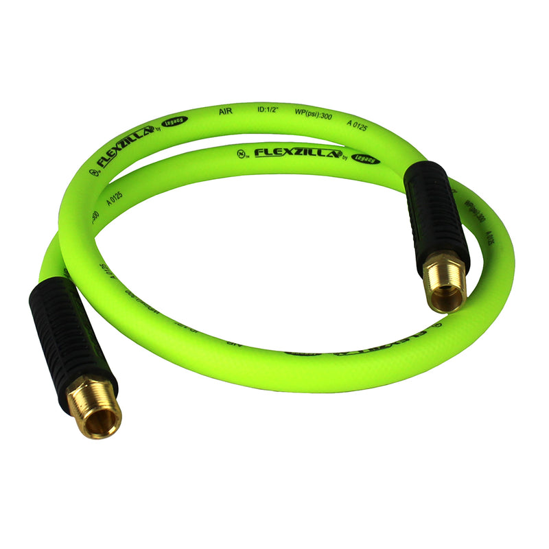 Flexzilla 1/2" x 4' FT Air Hose Whip with 1/2" MNPT Swivel End HFZ1204YW4S